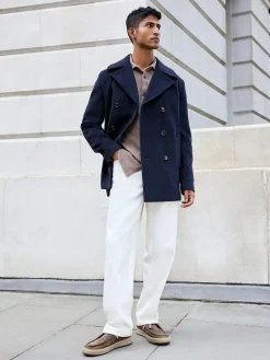 Next Regular Fit N.Premium Soft Touch Peacoat with Wool^ Coats & Jackets|Coats & Jackets