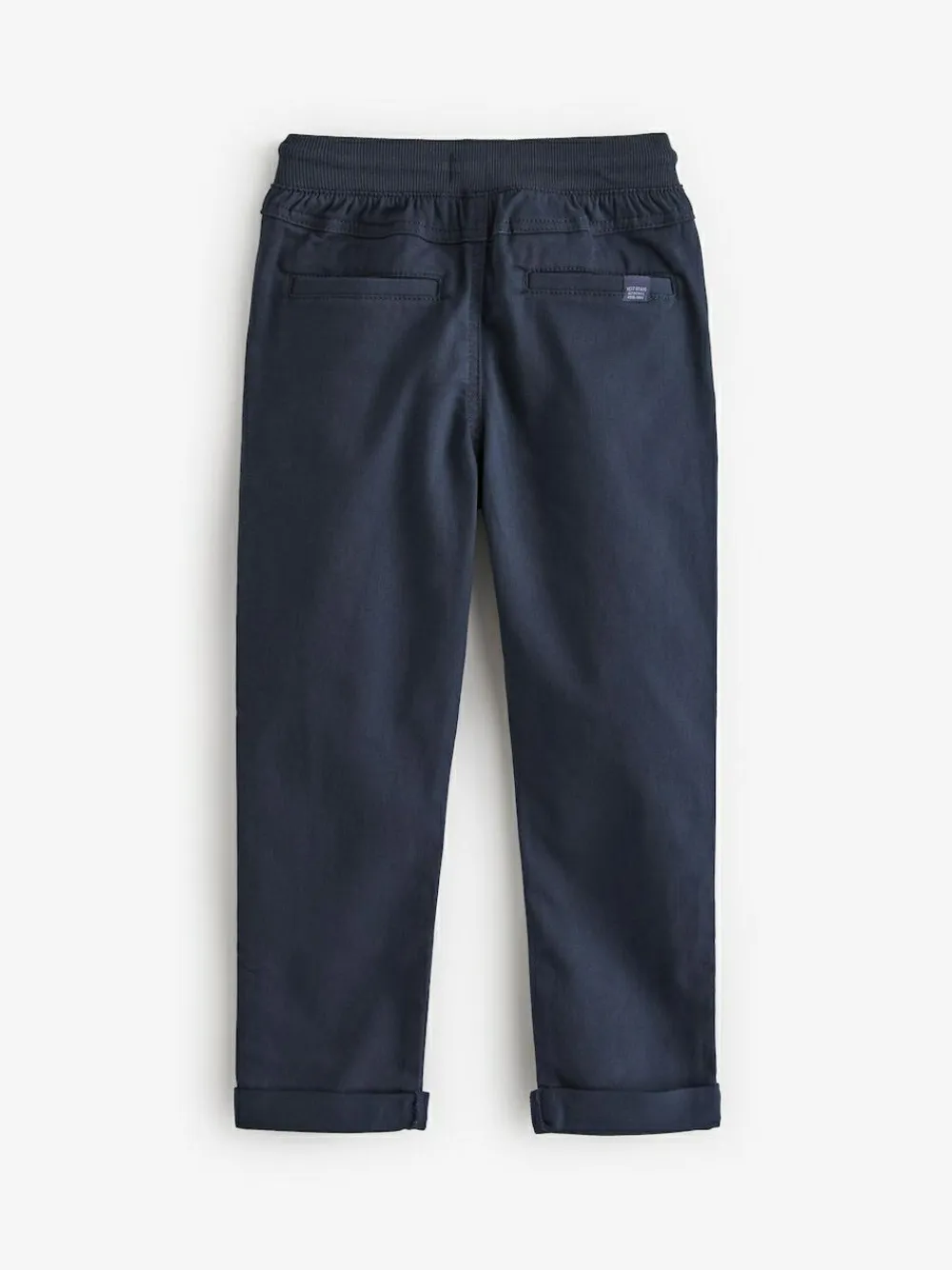 Next Regular Fit Rib Waist Pull-On Trousers (3-16yrs) Navy Blue