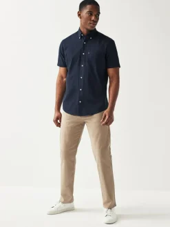 Next Regular Fit Short Sleeve Easy Iron Button Down Oxford Shirt^ Shirts