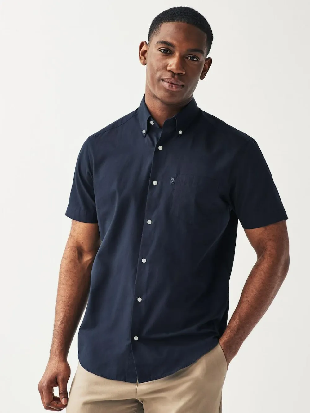 Next Regular Fit Short Sleeve Easy Iron Button Down Oxford Shirt^ Shirts