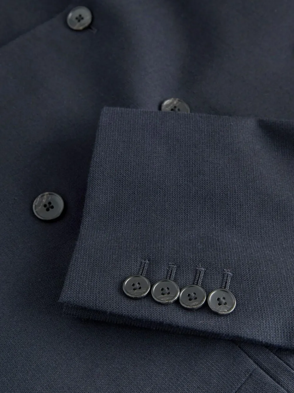 Next Navy Blue Regular Fit Signature Leomaster Wool Rich Double Breasted Blazer^ Blazers & Formal Jackets|Coats & Jackets