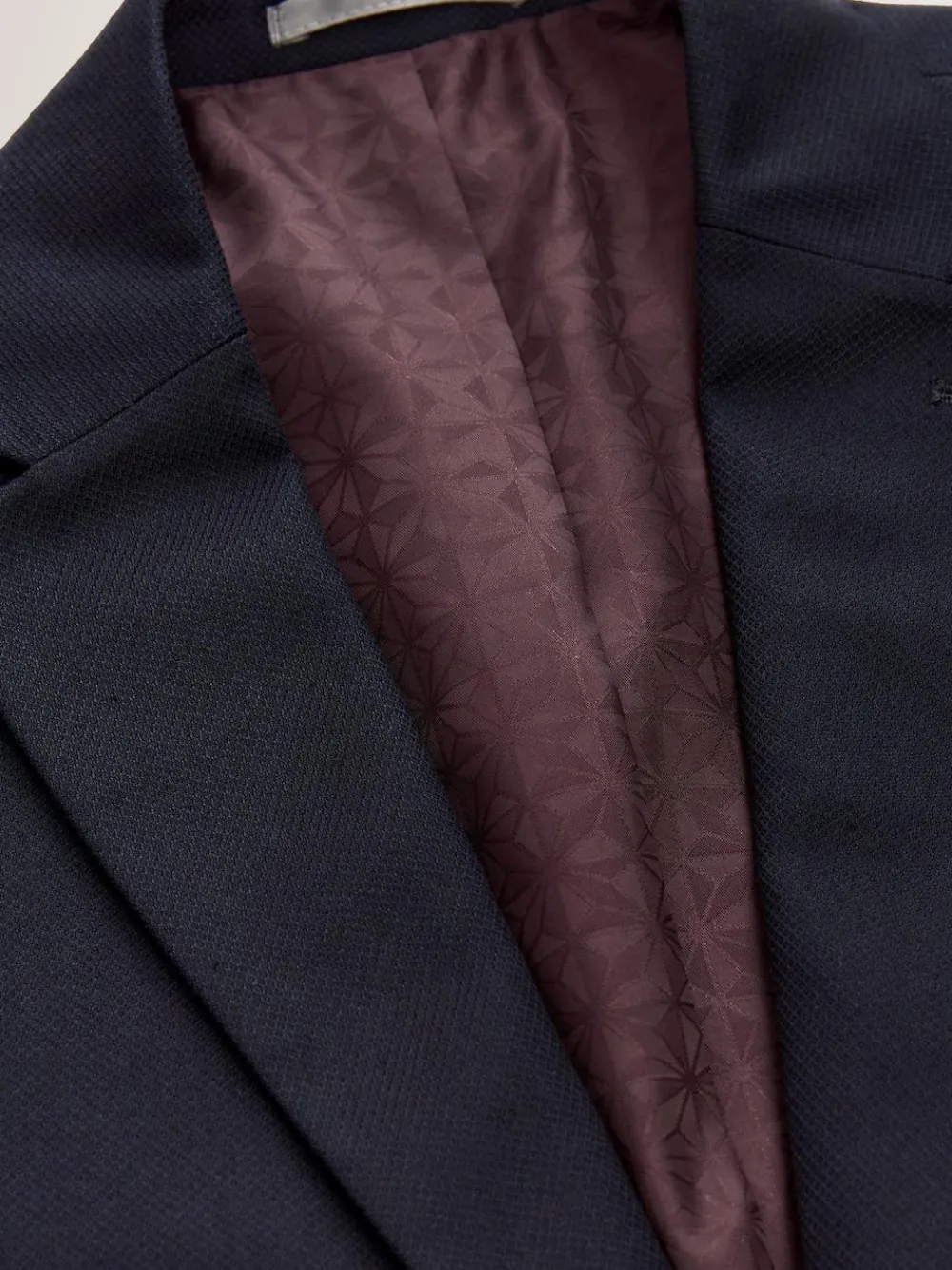 Next Navy Blue Regular Fit Textured Suit Jacket^ Blue Suits|Blazers & Formal Jackets