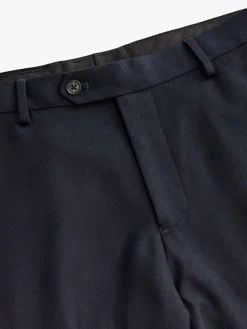 Next Navy Blue Regular Fit Textured Suit Trousers^ Pants & Chinos