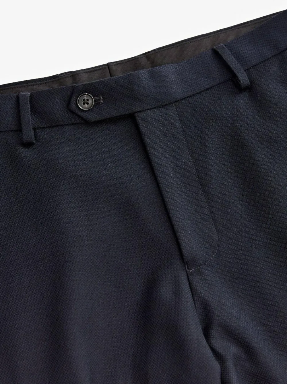 Next Navy Blue Regular Fit Textured Suit Trousers^ Pants & Chinos