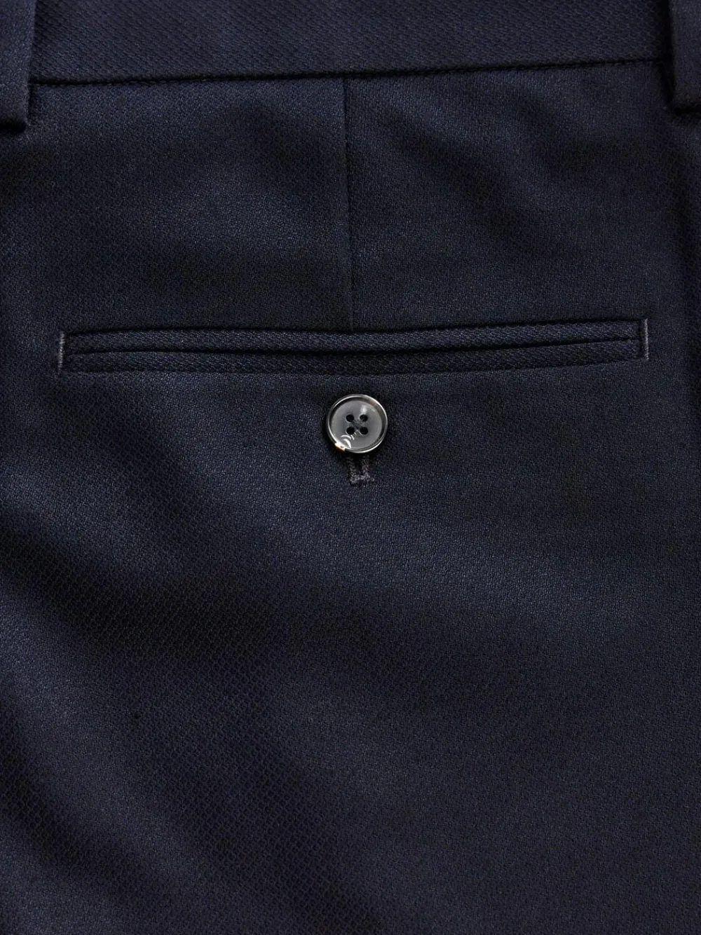 Next Navy Blue Regular Fit Textured Suit Trousers^ Pants & Chinos