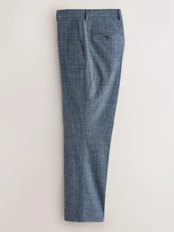 Next Regular Fit Trimmed Check Suit Trousers^ Pants & Chinos