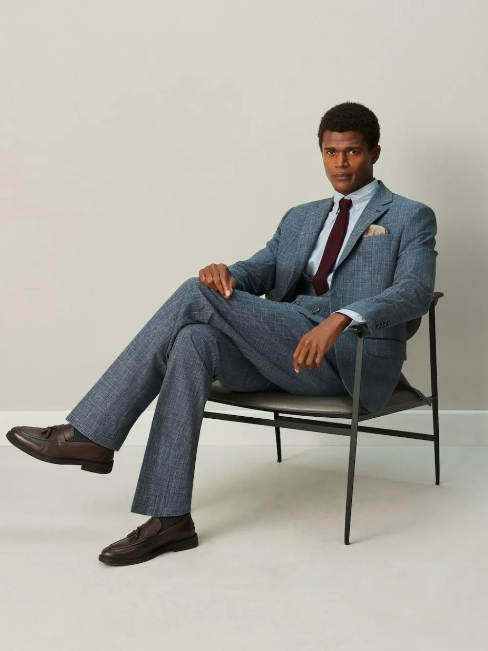 Next Regular Fit Trimmed Check Suit Jacket^ Occasionwear|Blue Suits