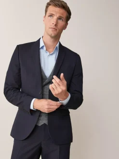 Clearance Next Regular Fit Two Button Suit Jacket Navy Blue