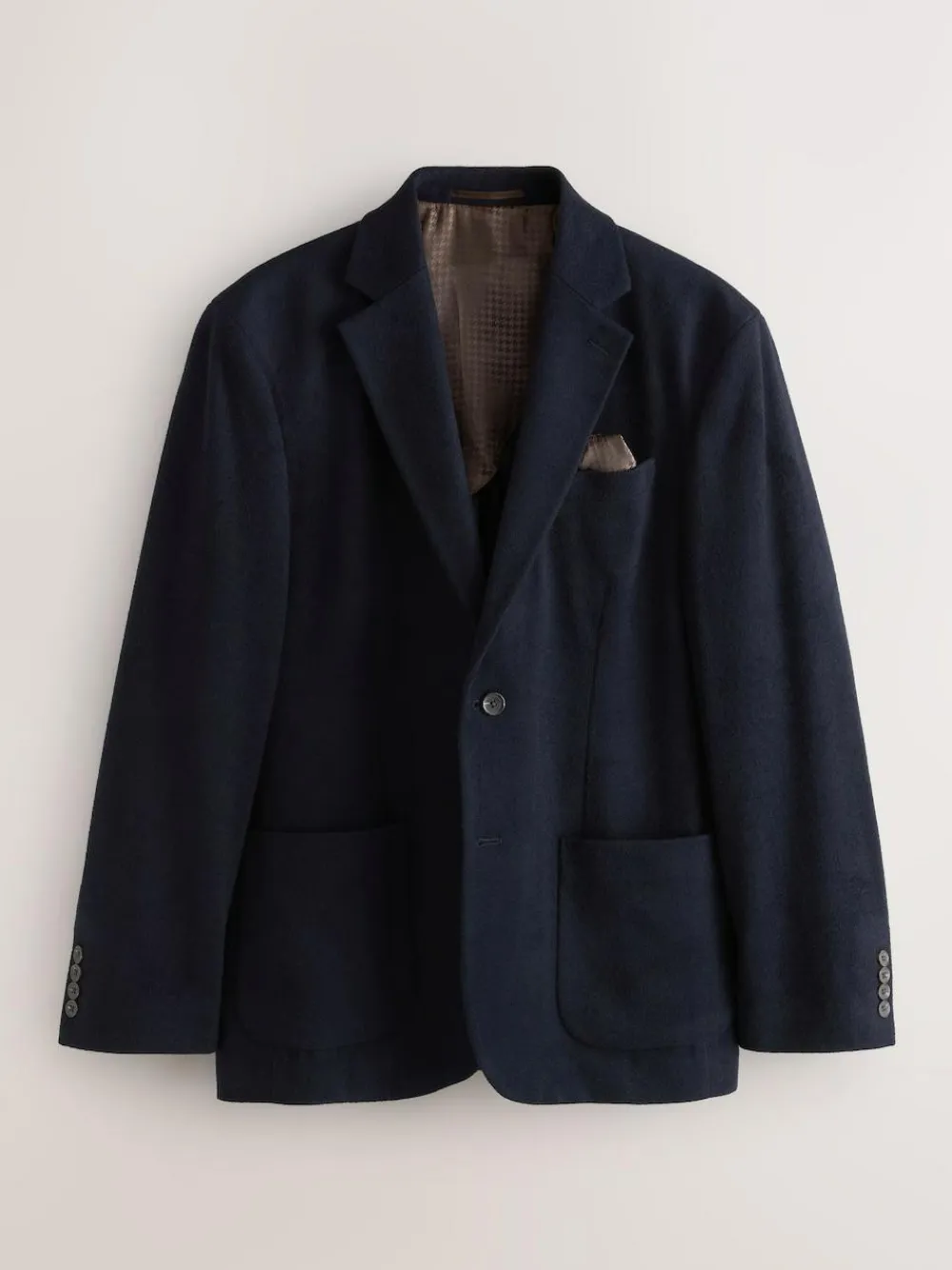 New Next Navy Blue Regular Fit Wool Rich Soft Touch Blazer