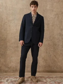 Clearance Next Relaxed Fit Cotton Suit Jacket Navy Blue