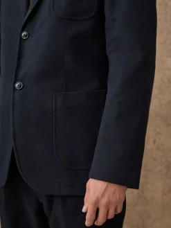 Clearance Next Relaxed Fit Cotton Suit Jacket Navy Blue