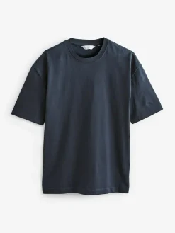 Discount Next Navy Blue Relaxed Fit Heavyweight T-Shirt