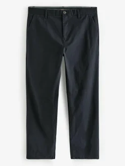 Next Navy Blue Relaxed Fit Stretch Chinos Trousers^ Pants & Chinos