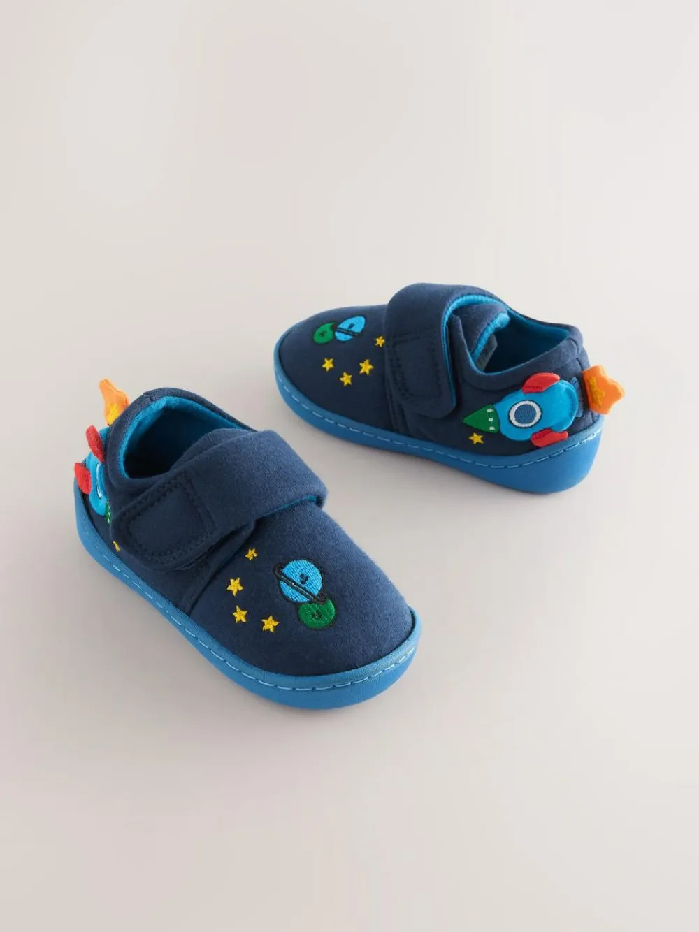 Clearance Next Navy Blue Rocket Warm Lined Cupsole Slippers