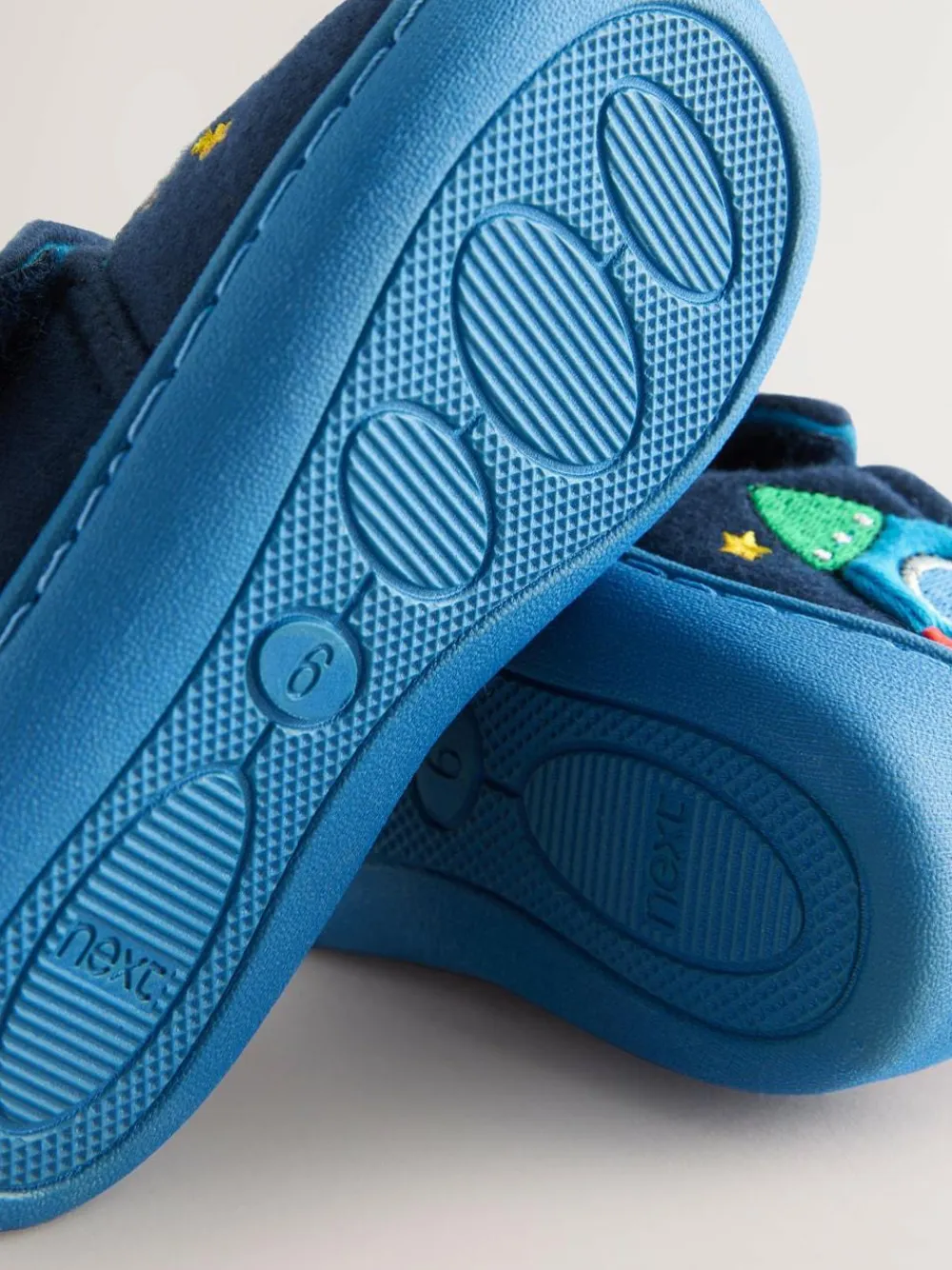 Clearance Next Navy Blue Rocket Warm Lined Cupsole Slippers