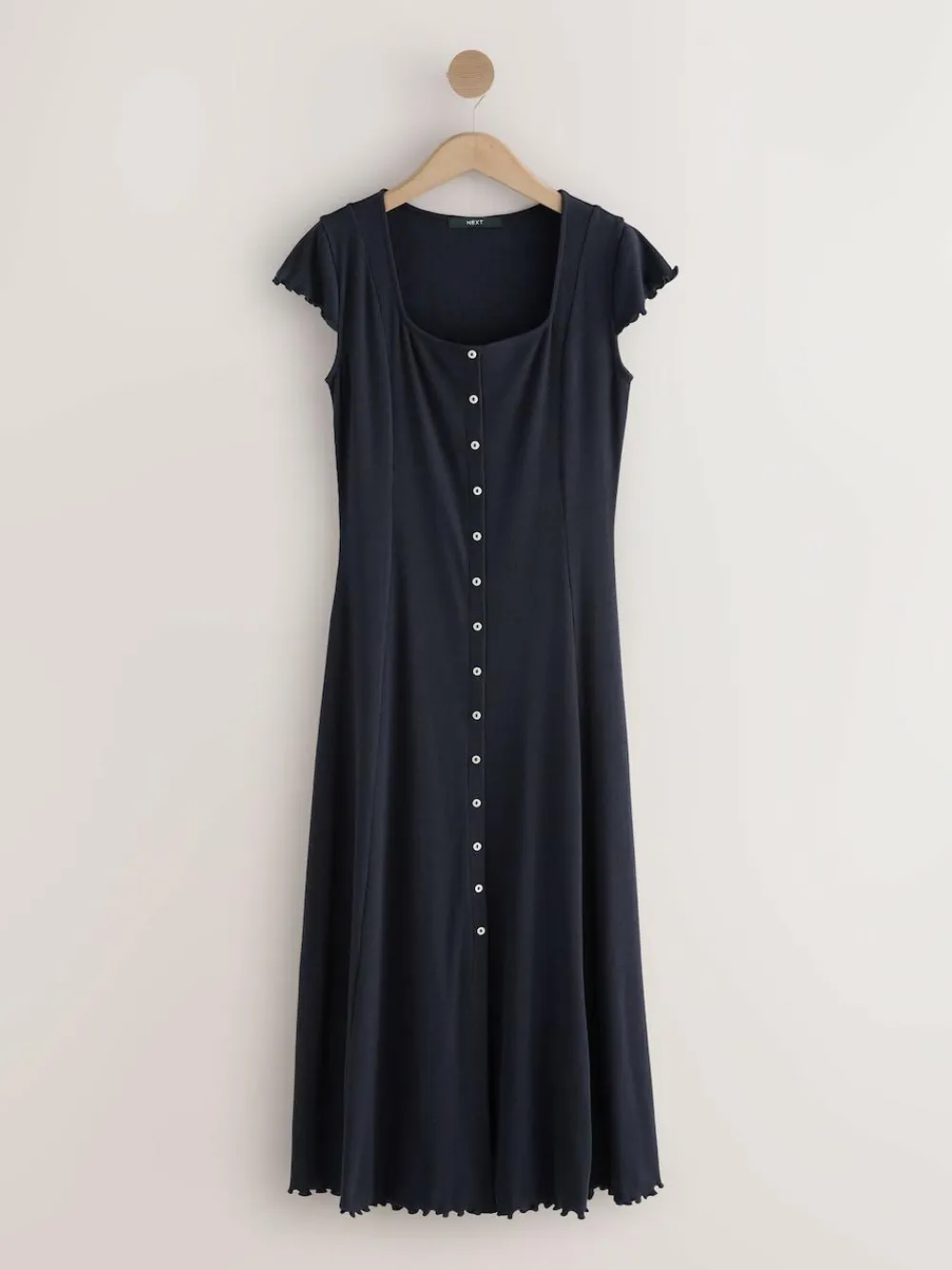Next Short Sleeve Jersey Button Through Maxi Dress^Women Dresses|Occasion Dresses