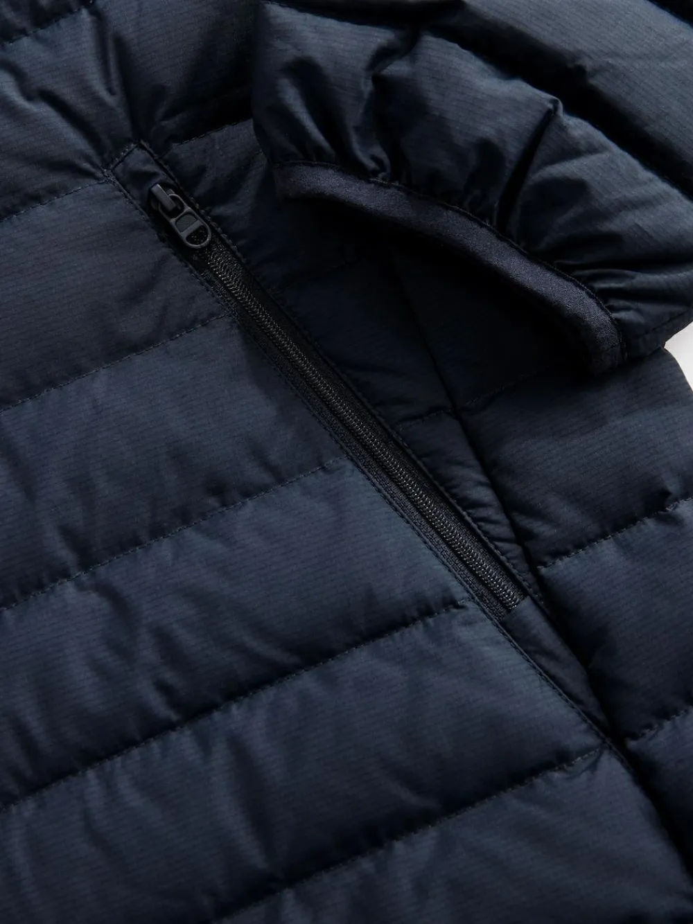 Discount Next Shower Resistant Lightweight Hooded Puffer Coat Jacket Navy Blue