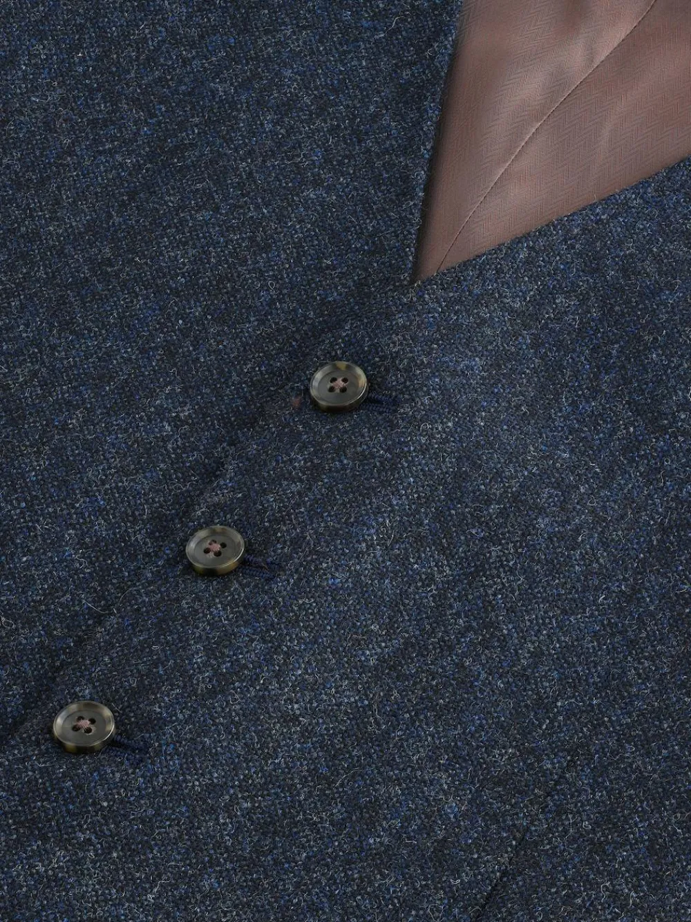 Discount Next Signature Abraham Moon 100% British Wool Donegal Suit Waistcoat Navy Blue