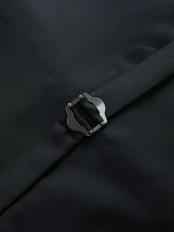 Online Next Navy Blue Signature Nova Fides Wool Waistcoat