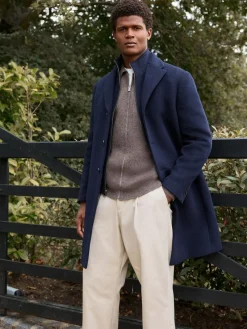 Next Signature Soft Touch Wool Rich Padded Italian Fabric Funnel Neck Coat^ Coats & Jackets|Coats & Jackets