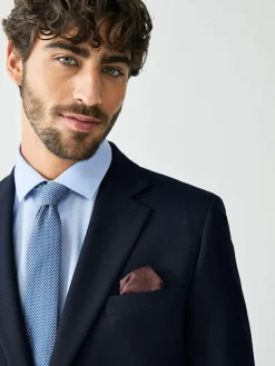 Next Skinny Fit Textured Suit Jacket^ Blue Suits