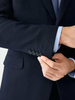 Next Skinny Fit Textured Suit Jacket^ Blue Suits