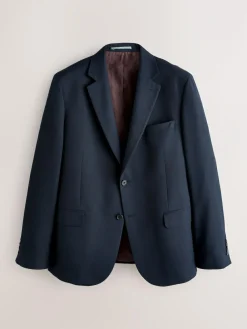 Next Skinny Fit Textured Suit Jacket^ Blue Suits