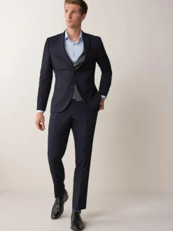 Best Next Skinny Fit Two Button Suit Jacket Navy Blue