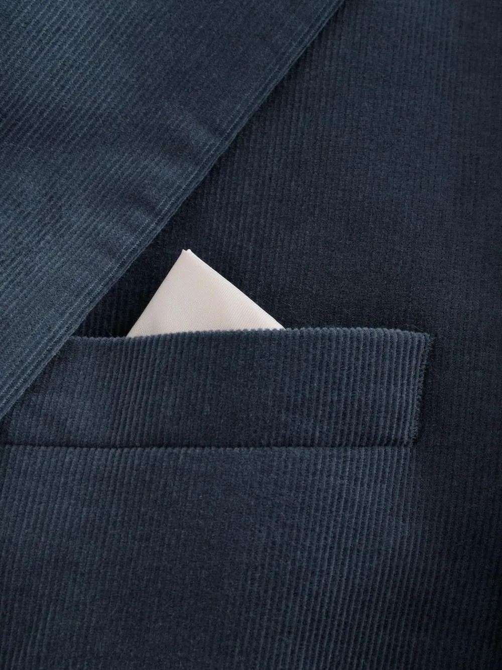 Hot Next Slim Fit Corduroy Suit Jacket Navy Blue