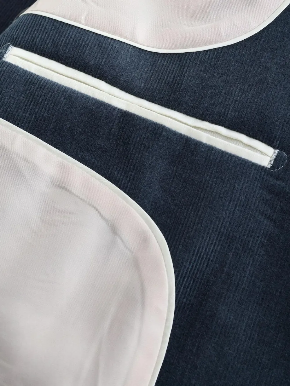 Hot Next Slim Fit Corduroy Suit Jacket Navy Blue