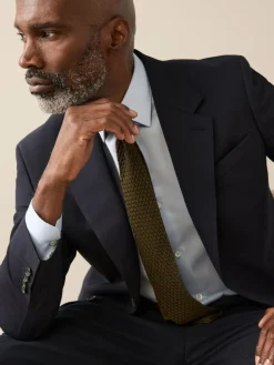 Outlet Next Slim Fit Signature Nova Fides 100% Italian Wool Suit Jacket Navy Blue