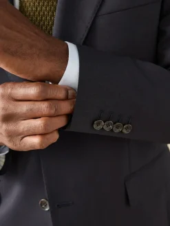 Outlet Next Slim Fit Signature Nova Fides 100% Italian Wool Suit Jacket Navy Blue