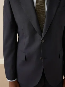 Outlet Next Slim Fit Signature Nova Fides 100% Italian Wool Suit Jacket Navy Blue