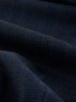 Next Navy Blue Slim Fit Signature Marzotto 100% Italian Wool Check Suit Jacket^ Blue Suits