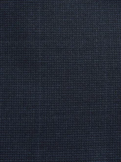 New Next Navy Blue Slim Fit Slim Fit Signature Marzotto 100% Italian Wool Check Suit Jacket