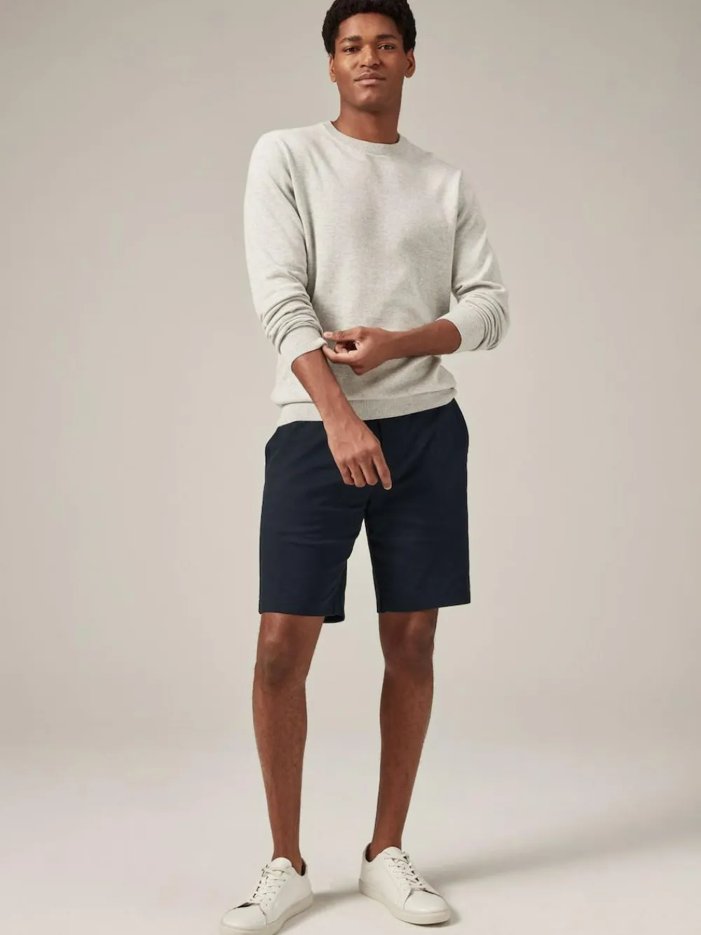 Best Next Navy Blue Slim Fit Stretch Chinos Shorts