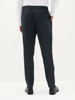 New Next Navy Blue Slim Fit Stretch Smart Trousers