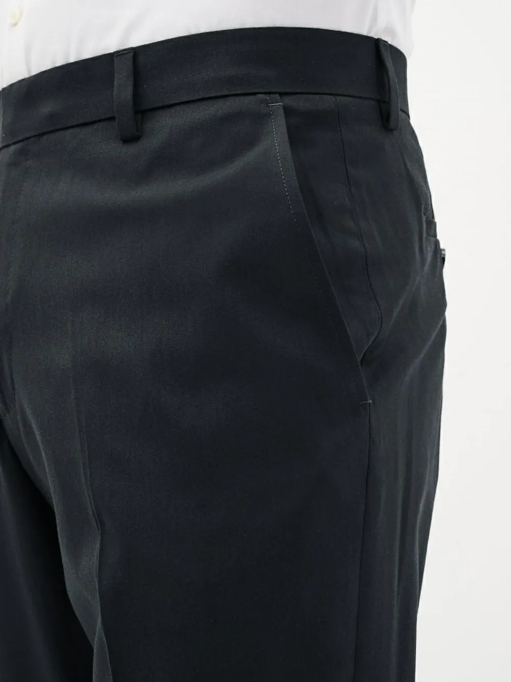 New Next Navy Blue Slim Fit Stretch Smart Trousers