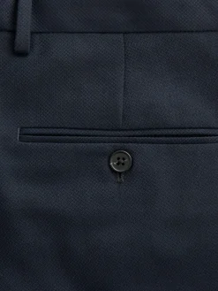 Next Navy Blue Slim Fit Textured Suit Trousers^ Occasionwear|Pants & Chinos