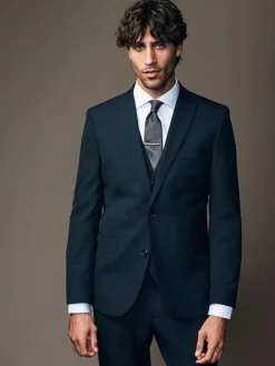 Online Next Slim Fit Two Button Suit Jacket Navy Blue
