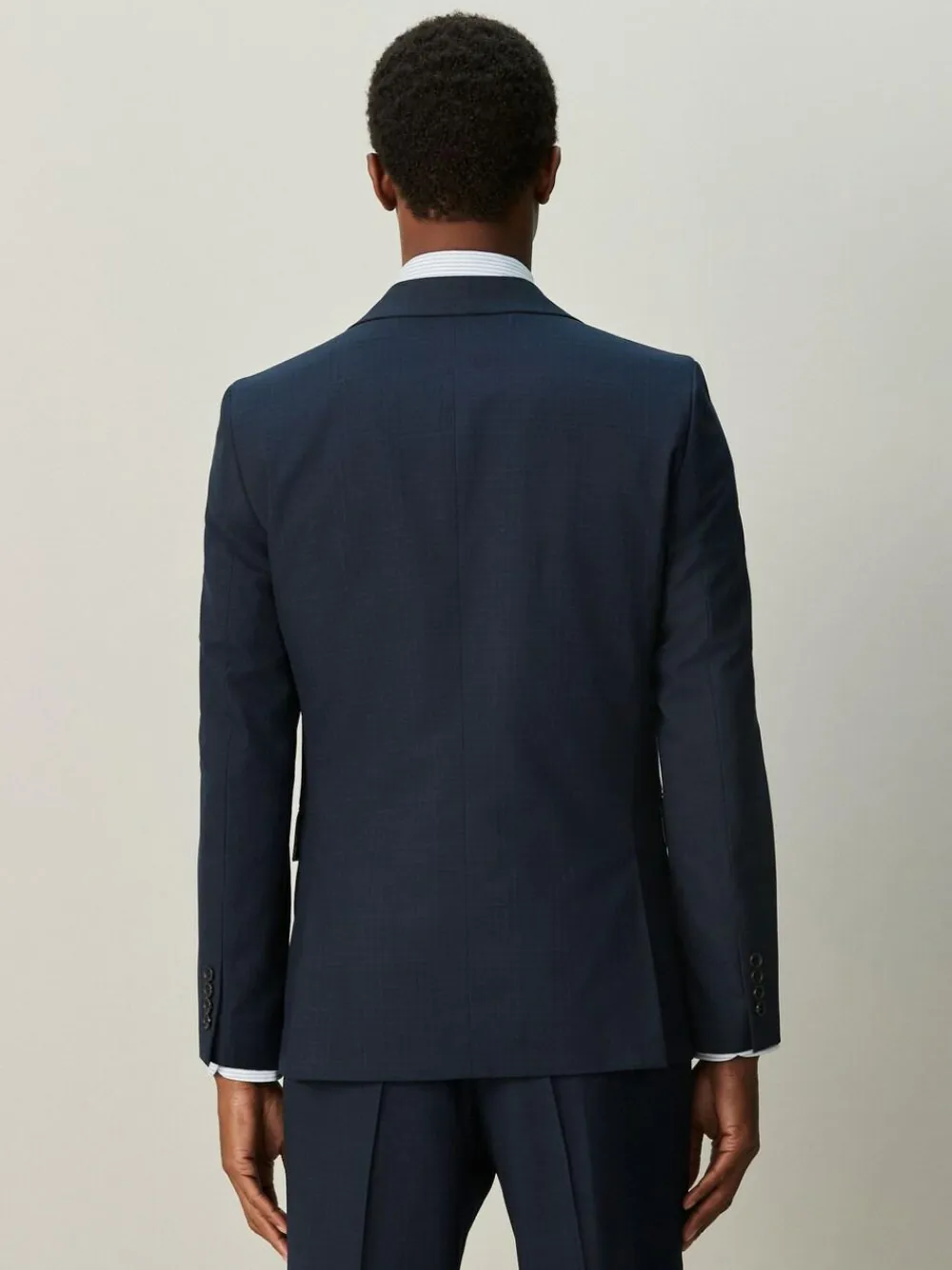 Next Slim Ft Check Suit Jacket^ Blue Suits