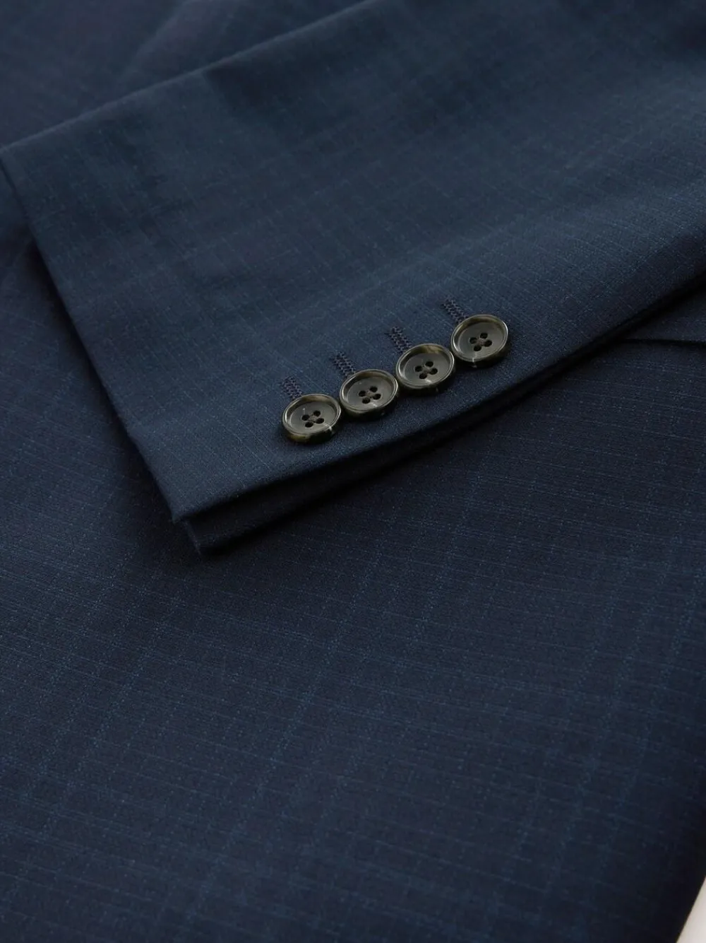 Next Slim Ft Check Suit Jacket^ Blue Suits