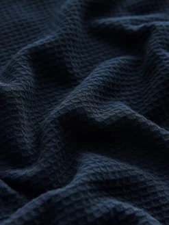 Outlet Next Soft Waffle Long Sleeve Pyjamas Set Navy Blue