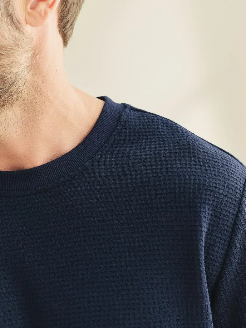 Outlet Next Soft Waffle Long Sleeve Pyjamas Set Navy Blue