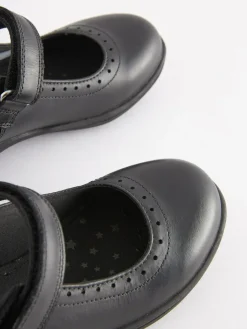 Next Standard Fit (F) School Leather Brogue Detail Mary Jane Shoes^ Shoes