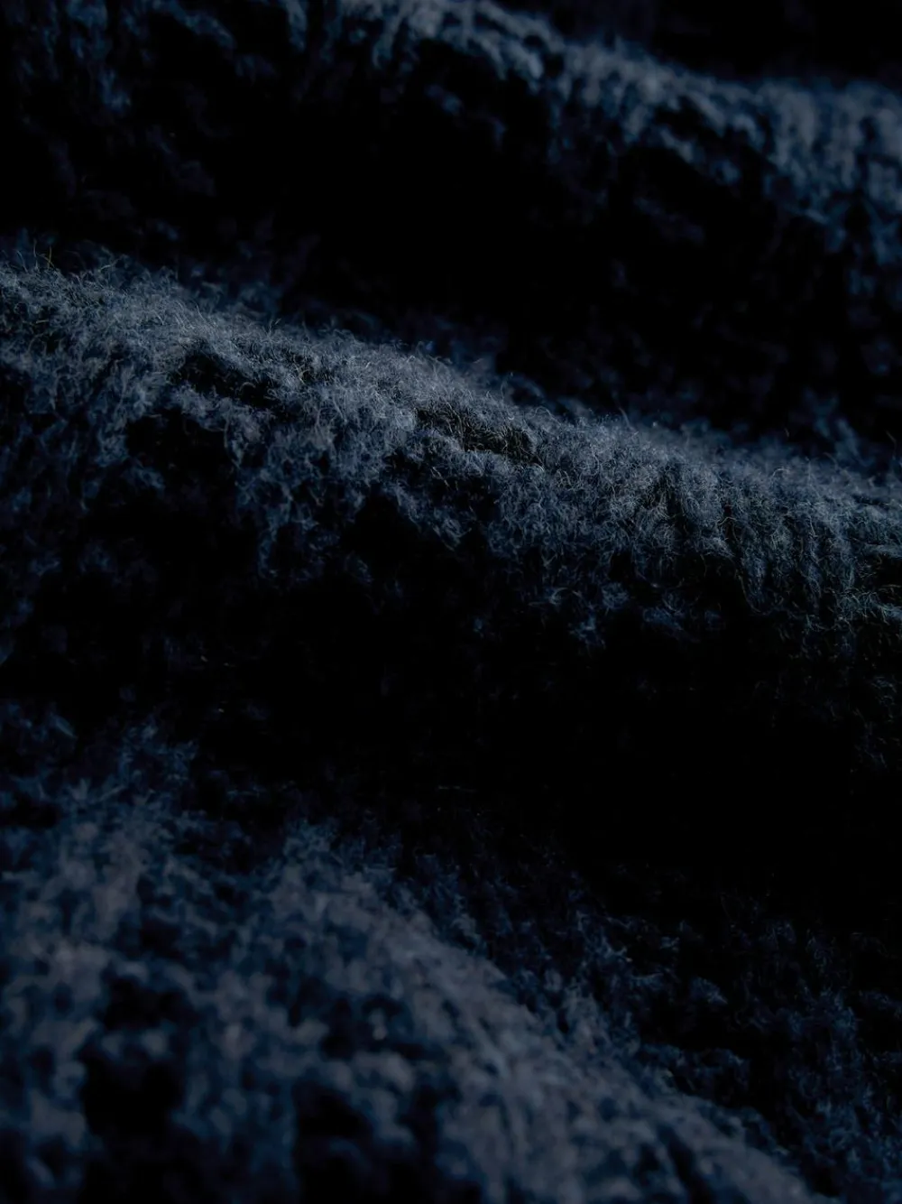 Clearance Next Navy Blue Stitchy Knitted Zip Up Collar Cardigan