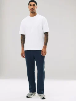 Clearance Next Navy Blue Straight Fit Relaxed Fit Brushback Heavyweight Joggers