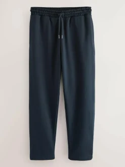 Clearance Next Navy Blue Straight Fit Relaxed Fit Brushback Heavyweight Joggers