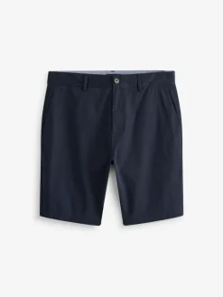 Online Next Navy Blue Straight Fit Stretch Chinos Shorts