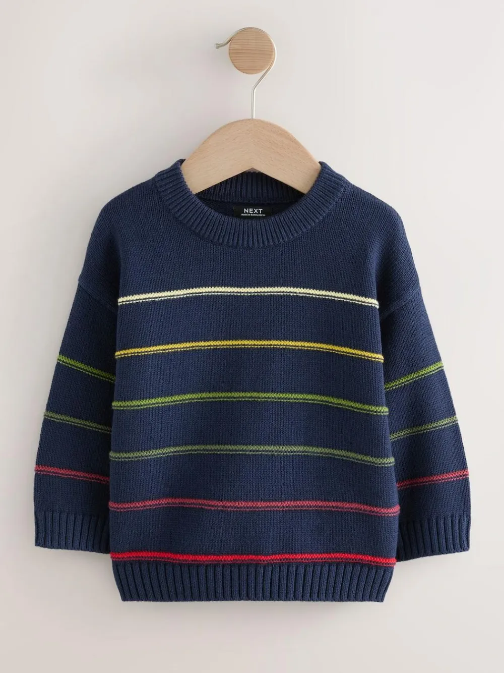 Next Navy Blue Stripe Knitted Jumper (3mths-7yrs)^BOY Knitwear|Knitwear